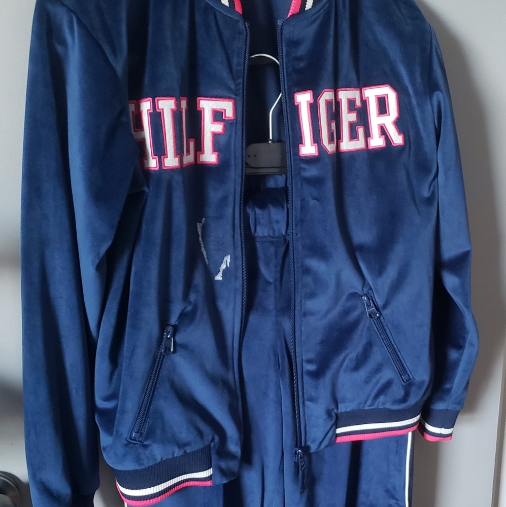 Tommy Hilfiger Girl's Jacket and Pants Set - Kid's 12/14 (L) - Blue